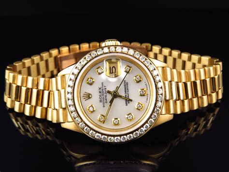 used ladies rolex presidential watch 1986|Rolex datejust with president bracelet.